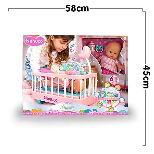 Nenuco Culla - Bambola con culla dolce nanna, per bambine da 3 anni - Famosa