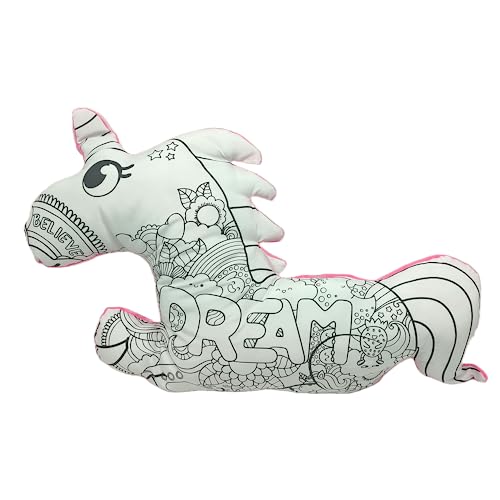 Cuscino Unicorno da Colorare, Gioco creativo per Bambini - Nice Group