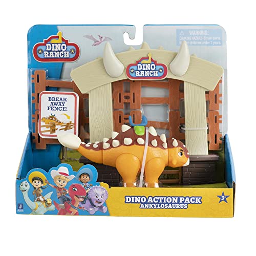 Dino Ranch Ankylosaurus, Playset con Dinosauro di 10 cm, da 3 Anni - Giochi Preziosi