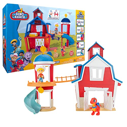 Dino Ranch Playset Clubhouse, 5 Ambientazioni con due personaggi e dinosauri inclusi - Giochi Preziosi