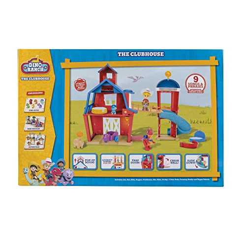 Dino Ranch Playset Clubhouse, 5 Ambientazioni con due personaggi e dinosauri inclusi - Giochi Preziosi