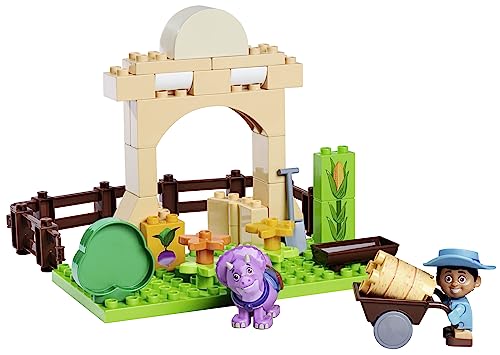 Dino Ranch Farm - Set costruzioni 40 mattoncini Cassidy Ranch e personaggi, per bambini da 18 mesi a 5 anni - Big Bloxx