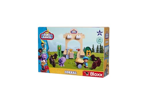 Dino Ranch Farm - Set costruzioni 40 mattoncini Cassidy Ranch e personaggi, per bambini da 18 mesi a 5 anni - Big Bloxx