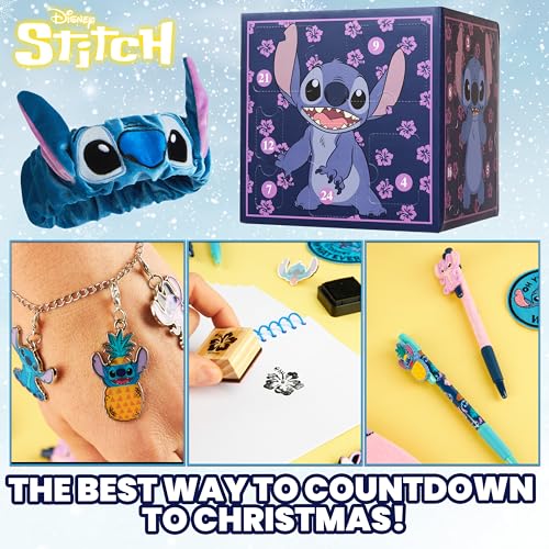 Disney Stitch Calendario dell'Avvento 2025 -   Ogni giorno una sorpresa, portachiavi, penna, collana, braccialetti di Stitch