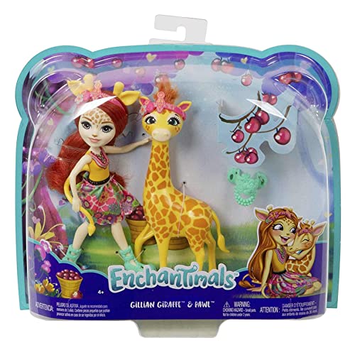 Enchantimals, Bambola Fashion Gillian Giraffa con Animale, da 4+Anni