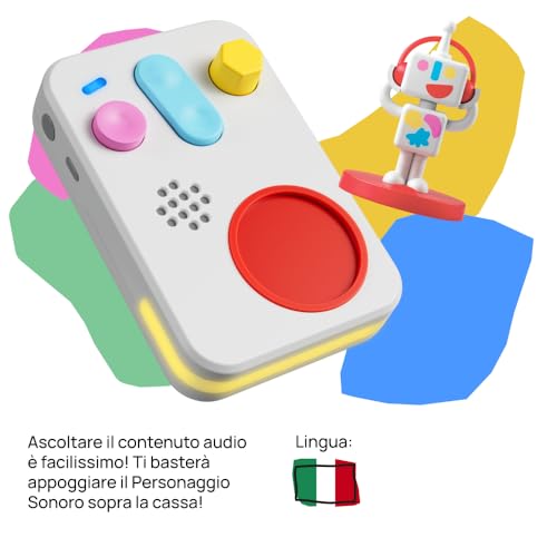 FABA - Raccontastorie interattivo per bambini con Cassa audio e Personaggio Sonoro - Luce notturna - Gioco educativo musicale, Versione Italiana