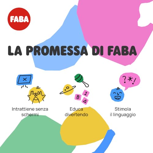 FABA - Raccontastorie interattivo per bambini con Cassa audio e Personaggio Sonoro - Luce notturna - Gioco educativo musicale, Versione Italiana