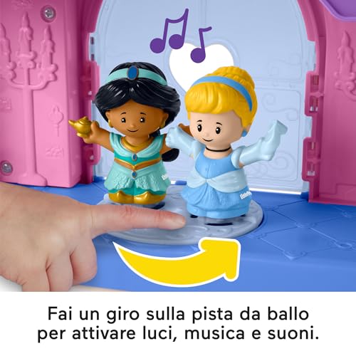 PlaySet Castello con Luci e Suoni, incluse Principesse Disney Cenerentola e Jasmine, da 1-5 Anni - FisherPrice Little People