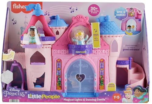 PlaySet Castello con Luci e Suoni, incluse Principesse Disney Cenerentola e Jasmine, da 1-5 Anni - FisherPrice Little People