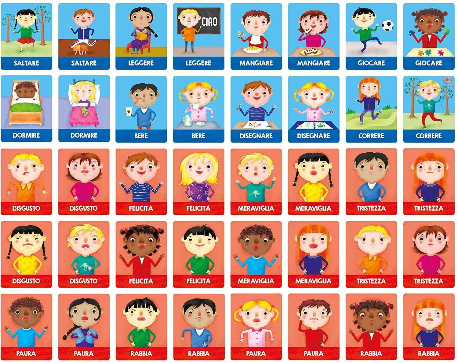 Flashcard gioco sulle emozioni Montessori - Headu