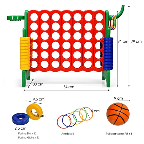 Forza 4 Gigante, per Adulti e Bambini da +3 Anni