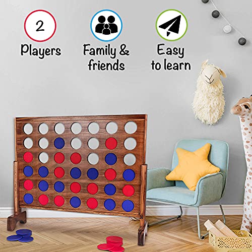 Forza 4 XXL - Gioco in legno di pino FSC® da 4 anni