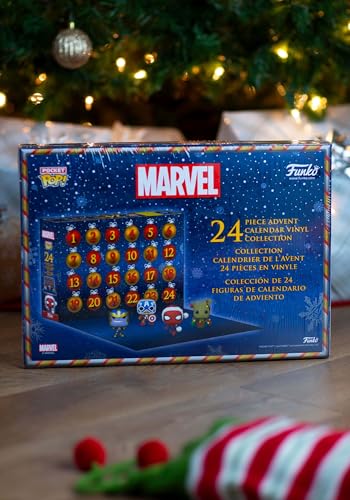 Funko Marvel Calendario dell'Avvento -  24  Sorprese  e Minifigura in Vinile da Collezione - Idea Regalo di Natale