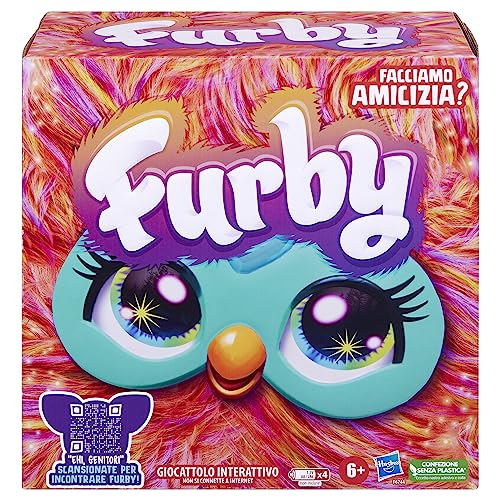 Furby Corallo, Peluche interattivo per bambini, oltre 600 reazioni e 5 modi per attivarlo