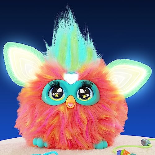 Furby Corallo, Peluche interattivo per bambini, oltre 600 reazioni e 5 modi per attivarlo