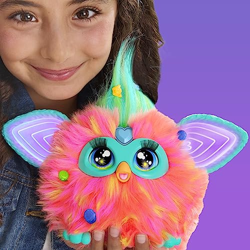 Furby Corallo, Peluche interattivo per bambini, oltre 600 reazioni e 5 modi per attivarlo