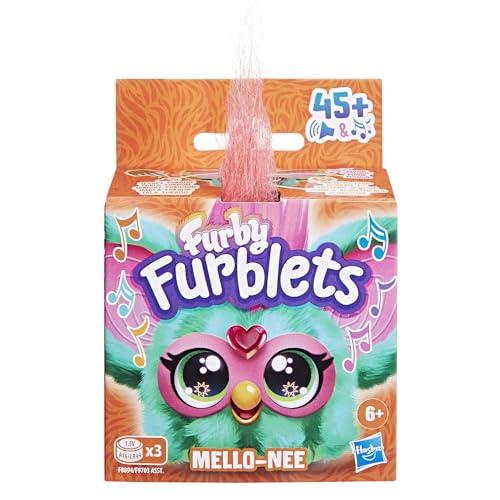 Furby Furblets Mello-Nee, pupazzo interattivo con musica rilassante e frasi Furbish, dai 6+ anni