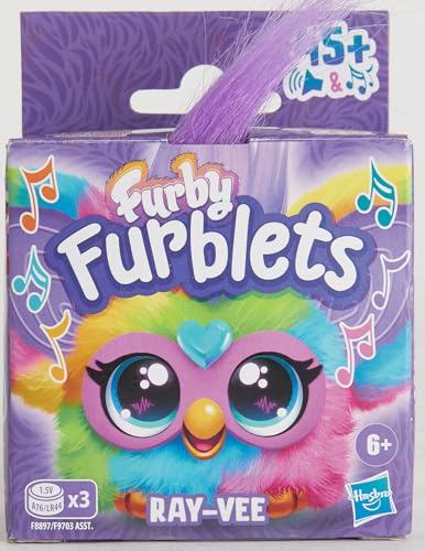 Furby Furblets, Ray-Vee, Peluche interattivo elettronico per bambini con 45 suoni