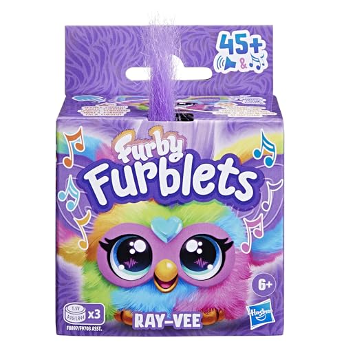 Furby Furblets, Ray-Vee, Peluche interattivo elettronico per bambini con 45 suoni