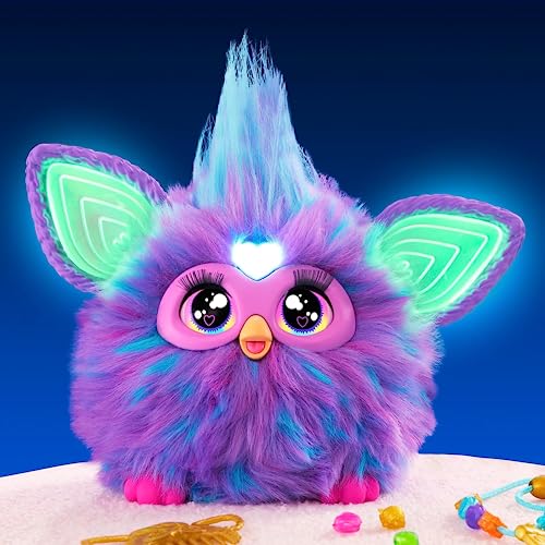 Furby Viola, giocattolo di peluche interattivo con 5 modalità di attivazione vocale
