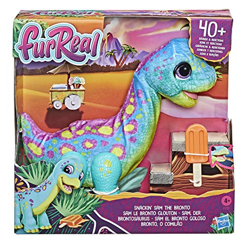 FurReal Dinosauro Interattivo Sam the Bronto, pupazzo che risponde a stimoli, da 4 anni