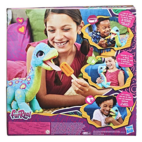 FurReal Dinosauro Interattivo Sam the Bronto, pupazzo che risponde a stimoli, da 4 anni