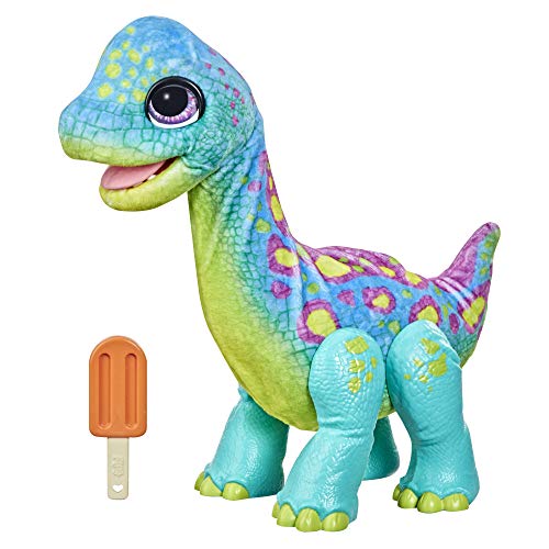 FurReal Dinosauro Interattivo Sam the Bronto, pupazzo che risponde a stimoli, da 4 anni