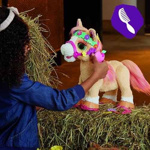 FurReal Pony Stiloso peluche interattivo, Cinnamon, inclusi 26 accessori per Acconciature - Hasbro