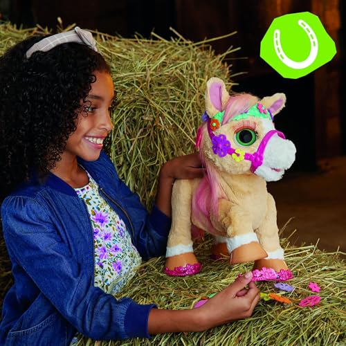 FurReal Pony Stiloso peluche interattivo, Cinnamon, inclusi 26 accessori per Acconciature - Hasbro