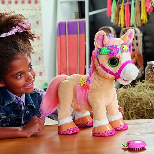 FurReal Pony Stiloso peluche interattivo, Cinnamon, inclusi 26 accessori per Acconciature - Hasbro