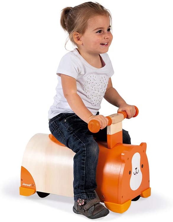 Criceto, Gioco Cavalcabile in Legno con Contenitore - Janod J08050