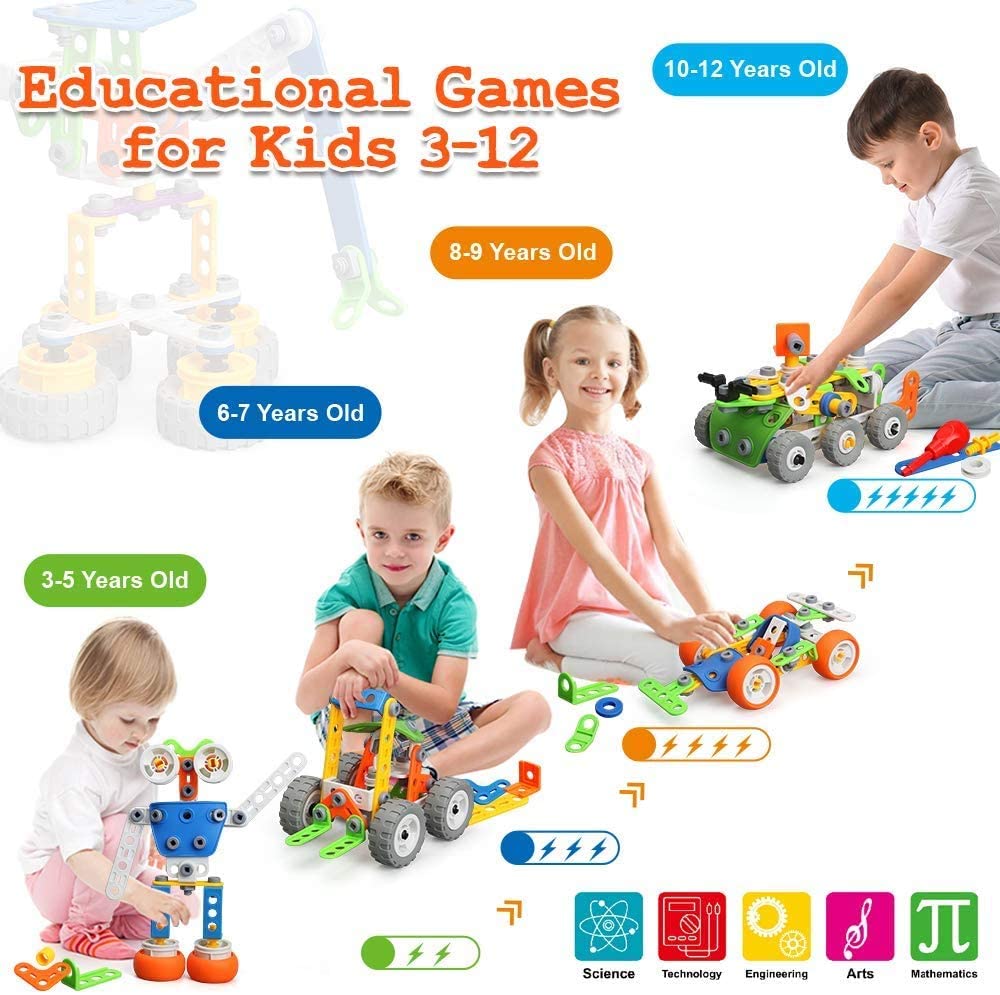 Gioco di costruzioni per bambini - 175 blocchi Moontoy