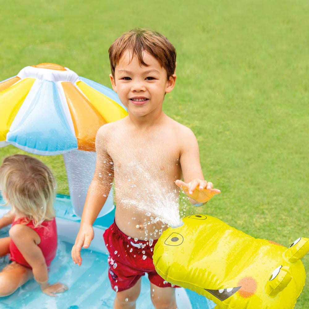 Piscinetta gonfiabile alligatore - gioco d'acqua intex