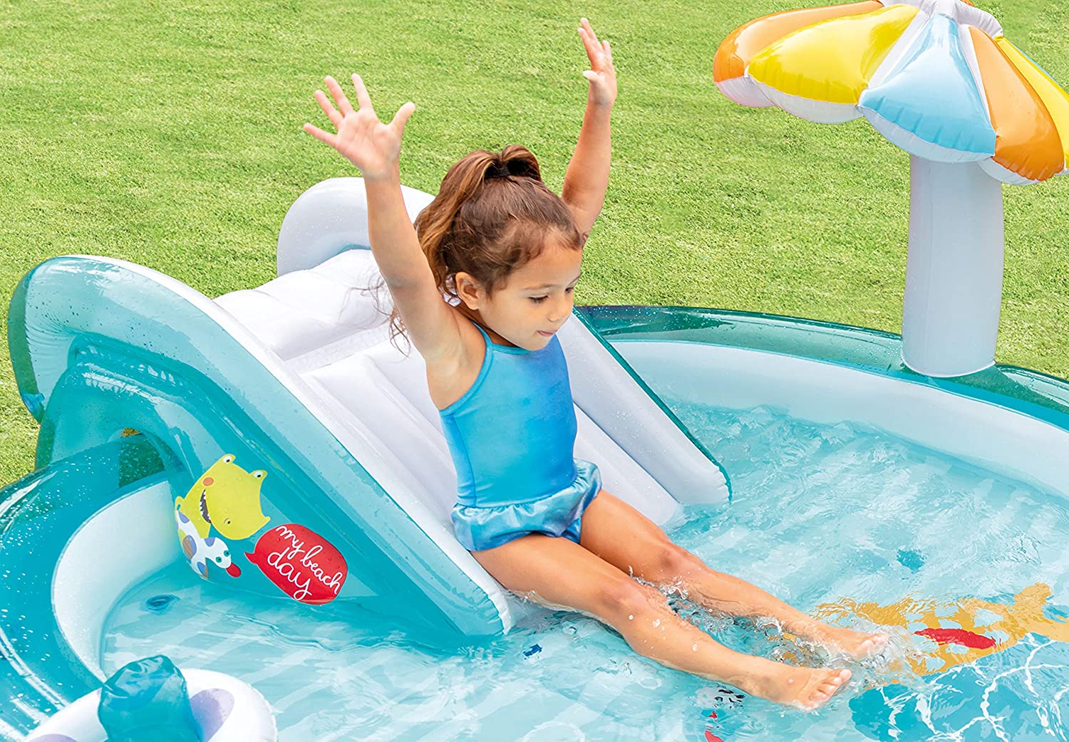 Piscinetta gonfiabile alligatore - gioco d'acqua intex