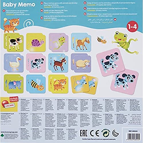 Gioco Educativo con animali, sviluppa attenzione e memoria, da 1 a 4 Anni, Memory Carotina - Lisciani Giochi
