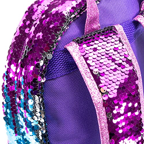 Girabrilla Nice Group Backpack Galaxy, Zaino in Paillettes Scintillante con Spalloni Imbottiti