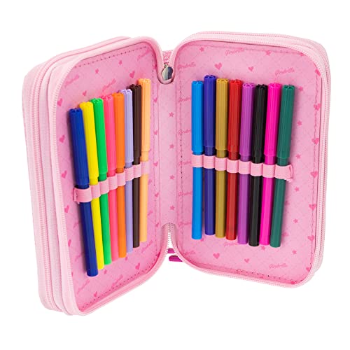 Girabrilla Astuccio Unicorno a 3 Scomparti, colore rosa  - Nice Group