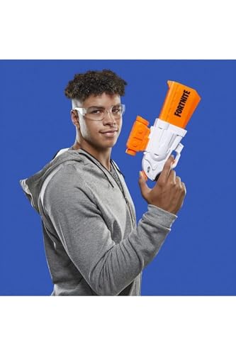 Hasbro Nerf Fortnite, SR Blaster ad azionamento a Martello, inclusi 8 dardi Ufficiali Nerf Elite