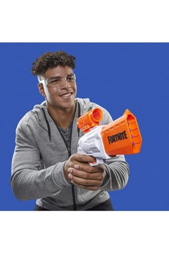 Hasbro Nerf Fortnite, SR Blaster ad azionamento a Martello, inclusi 8 dardi Ufficiali Nerf Elite