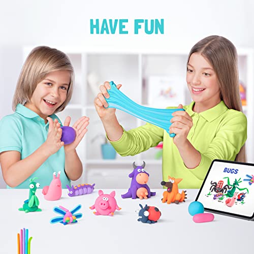 Hey Clay Dinos Set - Kit di argilla da modellare a tema dinosauri