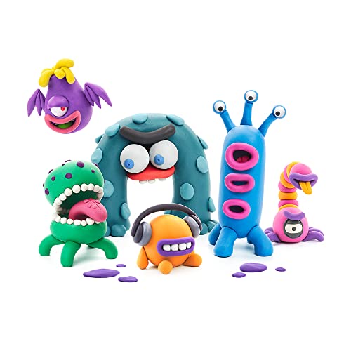 Hey Clay Aliens, pasta argilla modellabile, set Alieni con 15 colori