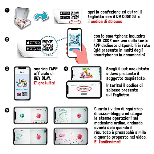 Hey Clay Aliens, pasta argilla modellabile, set Alieni con 15 colori