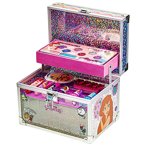 Kit Trucchi per bambina da 3 anni, con lucidalabbra, pennello, smalto per unghie e accessori - Disney Princess