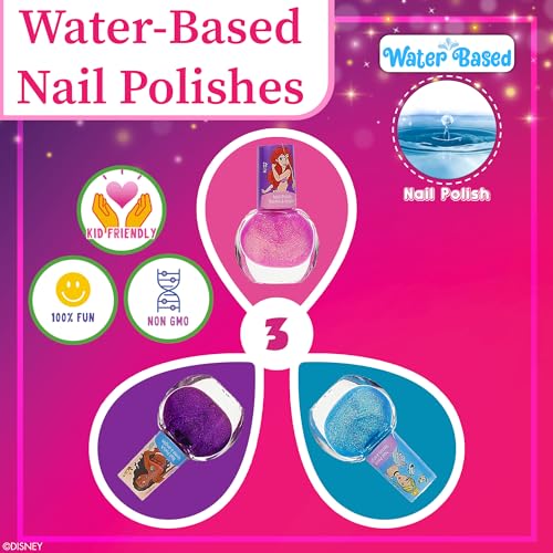 Kit Trucchi per bambina da 3 anni, con lucidalabbra, pennello, smalto per unghie e accessori - Disney Princess