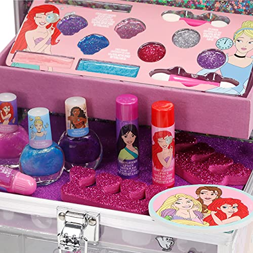 Kit Trucchi per bambina da 3 anni, con lucidalabbra, pennello, smalto per unghie e accessori - Disney Princess