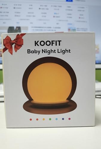 Lampada Notturna per Bambini con 8 Colori e Timer, Ricaricabile via USB - Koofit