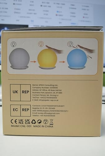 Lampada Notturna per Bambini con 8 Colori e Timer, Ricaricabile via USB - Koofit