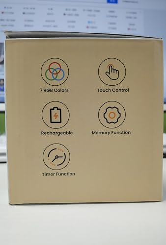 Lampada Notturna per Bambini con 8 Colori e Timer, Ricaricabile via USB - Koofit