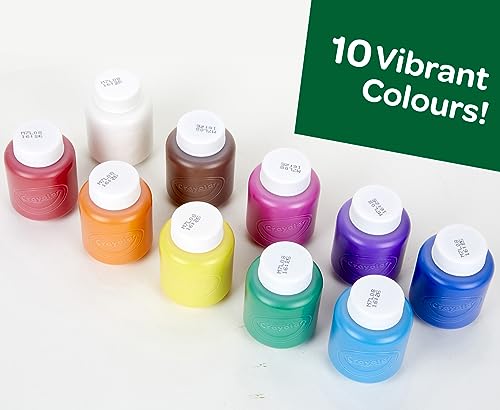 I Lavabilissimi, 10 Barattoli di Tempere Lavabili per Bambini da 3 Anni - Crayola