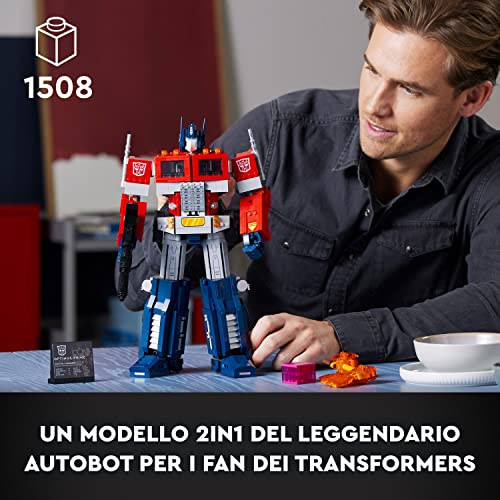 LEGO 10302 Icons - Optimus Prime, Transformers, da Modalità Camion a Robot